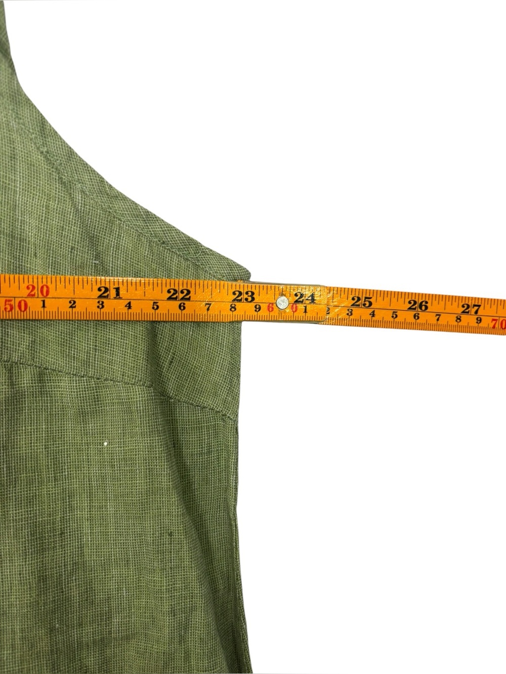 Flax Linen Green Sleeveless Tank Top Tunic Size Large Lagenlook Minimalist - Picture 9 of 10